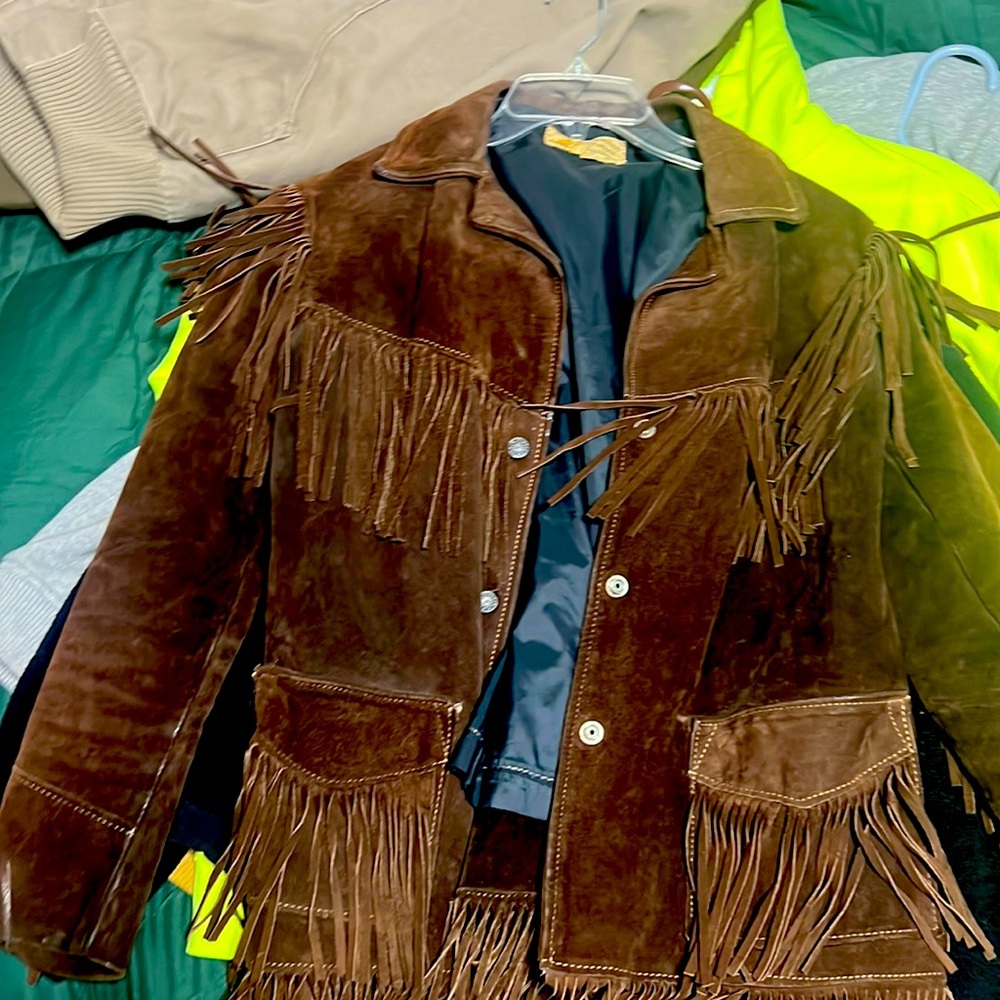 Vintage Leather Fringe Jacket